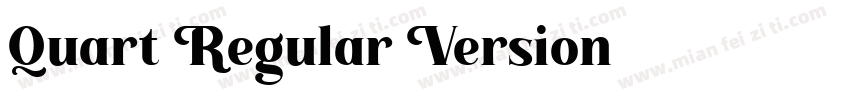 Quart Regular Version字体转换